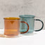 TAZA VIDRIO COLOR 260ML 9X8CM