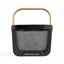 CESTA CUADRADA METAL NEGRO 24X20