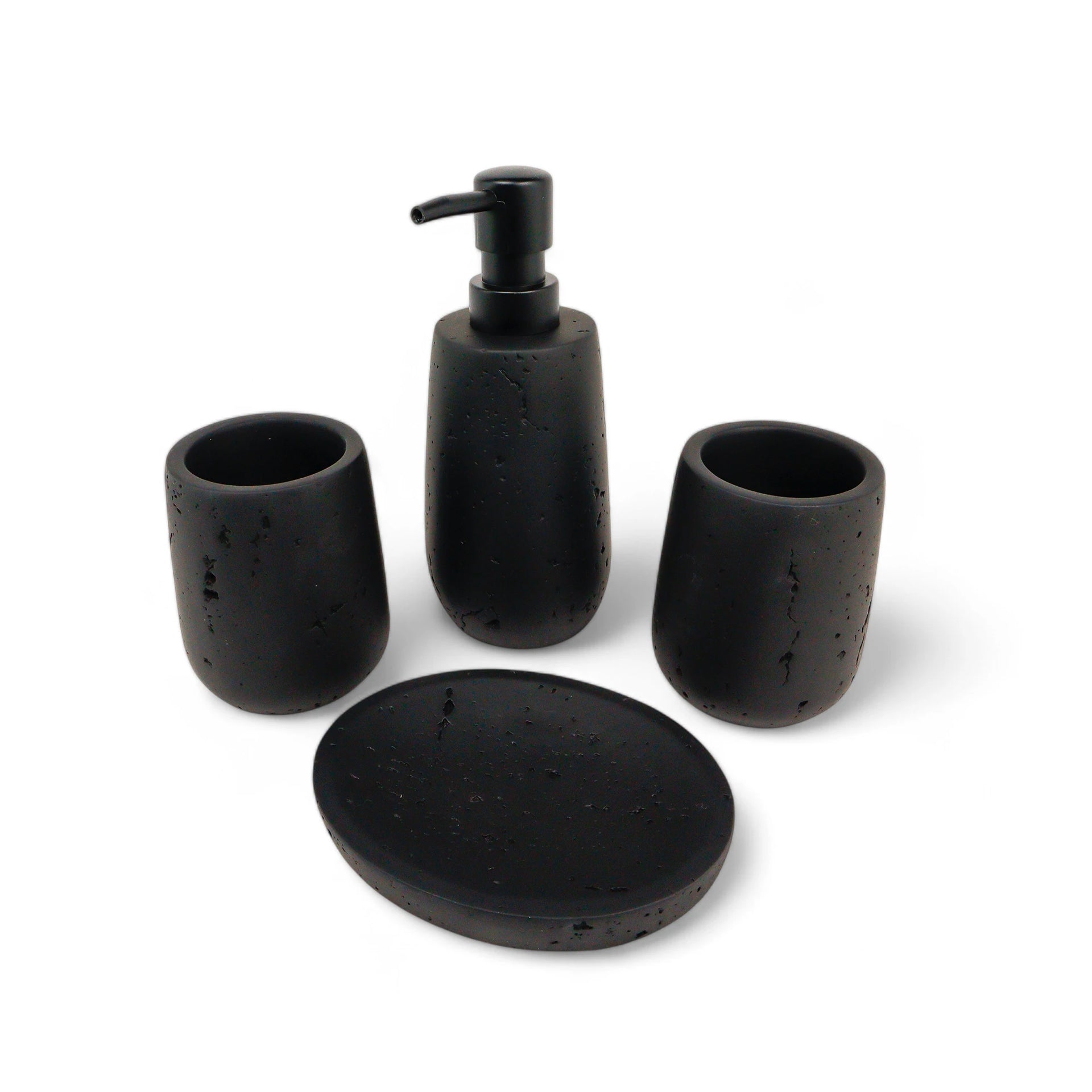 SET DE BANO PIEDRA NEGRO J.4 JO-1696