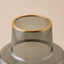 FLORERO CLEAR VIDRIO BORDE DORADO 25X15X7CM