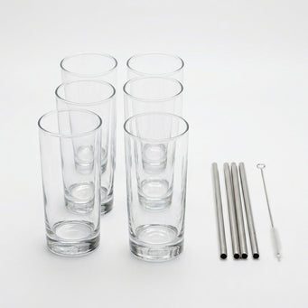 KIT 6 VASOS + BOMBILLAS
