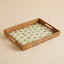 BANDEJA RECTANGULAR RATTAN BASE HOJAS 36X26X5 6951