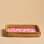 BANDEJA CUADRADA RATTAN FLORATTA FUCSIA 23X23 CM
