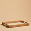 BANDEJA RECTANGULAR RATTAN BLANCO NATURAL M 33X23X4 CM