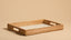 BANDEJA RECTANGULAR RATTAN BLANCO NATURAL L 36X26X5 CM