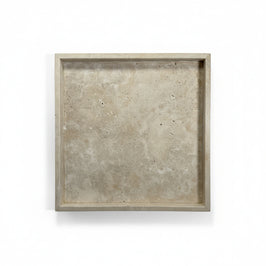 BANDEJA DE PIEDRA TRAVERTINO 30X30X3CM