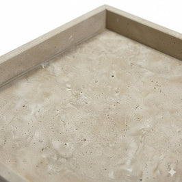 BANDEJA DE PIEDRA TRAVERTINO 30X30X3CM