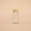 FRASCO VIDRIO PARA ESPECIAS TAPA MADERA 10X4,5 CM 110 ML