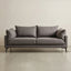 SOFA 2 CUERPOS GRIS OSCURO 200X90X70CM