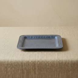 PLATO APERITIVO CUADRADO LUNA NEGRA 23X23CM