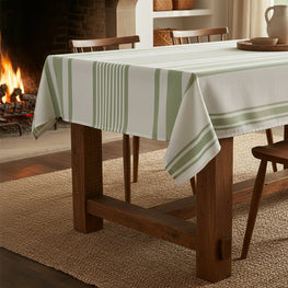 MANTEL LINEAS VERDES 145X300