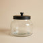 FRASCO VIDRIO CON TAPA NEGRA 12X14CM  1500 ML