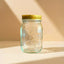 FRASCO VIDRIO TAPA DORADA 11X8 CM 500 ML