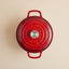 OLLA SOPERA ENLOZADA ROJA 24X32X11