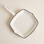 SARTÉN GRILL ENLOZADO BLANCO 24X42X3
