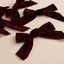 SET DE 6 MOÑOS TERCIOPELO BURDEO 13CM