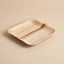 SET 10 PLATOS HOJA DE PALMA CUADRADO 20CM J.10