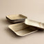 SET 10 PLATOS HOJA DE PALMA CUADRADO 20CM J.10