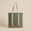BOLSA DE TELA VERDE CON CIERRE 35X33 CM