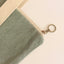 BOLSA DE TELA VERDE CON CIERRE 35X33 CM