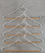 PERCHA METAL Y MADERA (SET 5) 33 CM