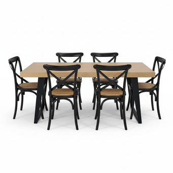 JUEGO DE COMEDOR PATAGONIA 6 PERSONAS
