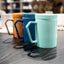 MUG CERAMICA CON TAPA TURQUESA