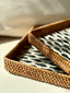 BANDEJA RECTANGULAR RATTAN NAUTICA 31X21X3 CM