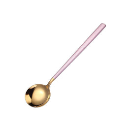 CUCHARA ACERO PINK 17 CM